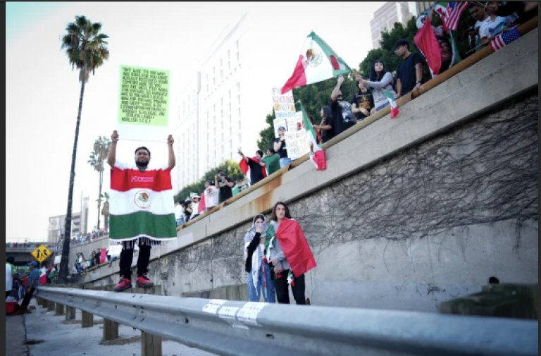Manifestaciones en varias ciudades contra las deportaciones masivas de Trump.